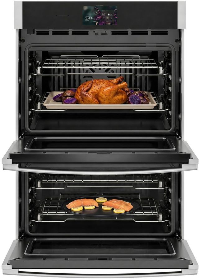 GE Profile™ 30" Stainless Steel Smart Double Electric Wall Oven with No Preheat Air Fry and Precision Cooking-2