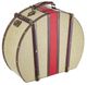 A & B Home Beige/Brown/Red Semi Round Hatbox-0
