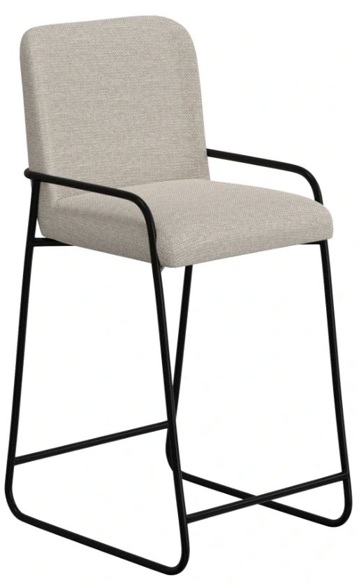 International Furniture Direct Seating Beige/Black 49" Bar Stool-0