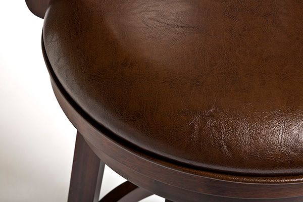 HH2 Home Dennery Cherry Brown Swivel Counter Stool-2