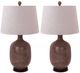 Nationwide Furniture Distributors Set of 2 28" Brown/Grey Polresin Lamps-0