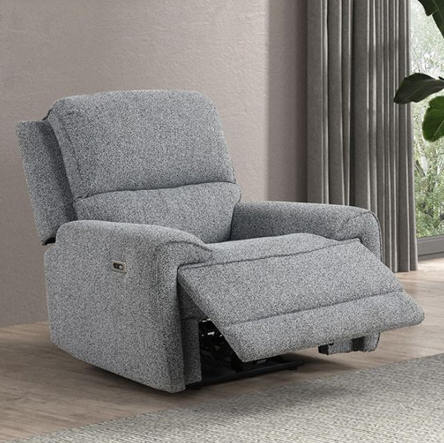 Furniture of America® Morcote Gray Power Recliner -1