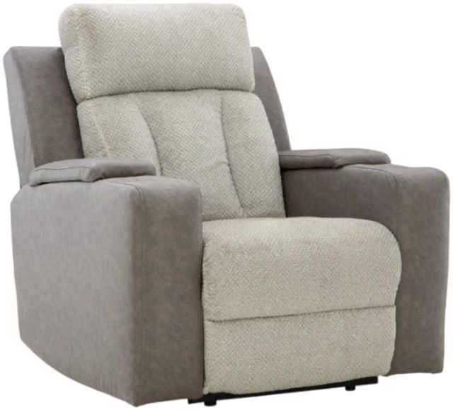 Signature Design by Ashley® Stately Check Sisal Power Recliner with Adjustable Headrest-0