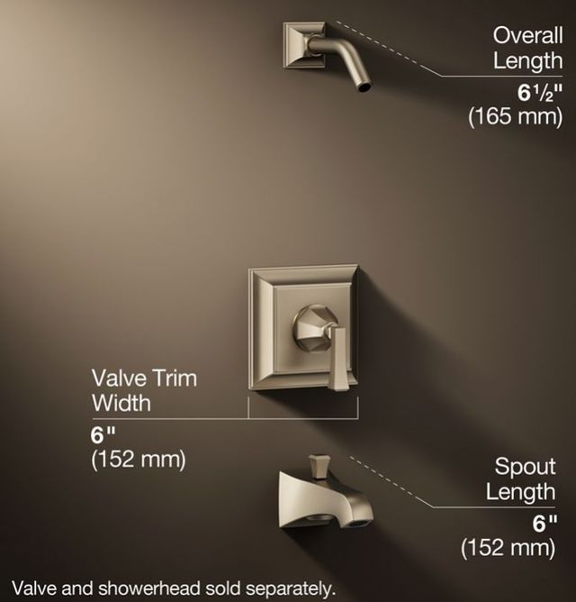 KOHLER® Memoirs® Stately Rite-Temp® Vibrant Brushed Bronze Bath and Shower Trim Kit-2