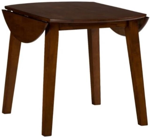 Jofran Inc. Simplicity Espresso Round Drop Leaf Dining Table-3