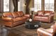 USA Premium Leather Furniture 4950 Saddle Glove All Leather Loveseat-2