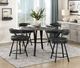 Homelegance® Crowley Black Counter Swivel Chair-1