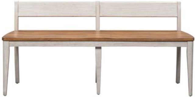 Liberty Furniture Farmhouse Reimagined Antique White/Chestnut Bench-3