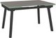 Amisco Customizable Lewis 72" Rectangular Extendable Table with 0.5" Taupe Glass Top and 2 Leaves-0