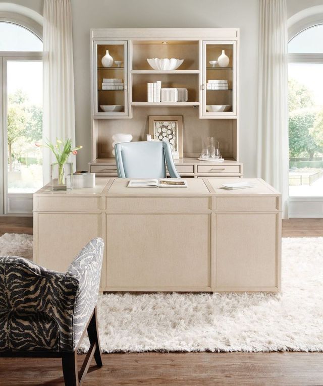 Hooker® Furniture Marlowe Polished Limestone Executive Desk-1