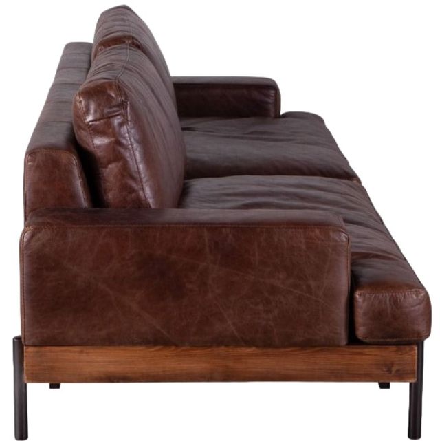 Home Trends & Design Portofino Geisha Brown/Walnut Sofa-2