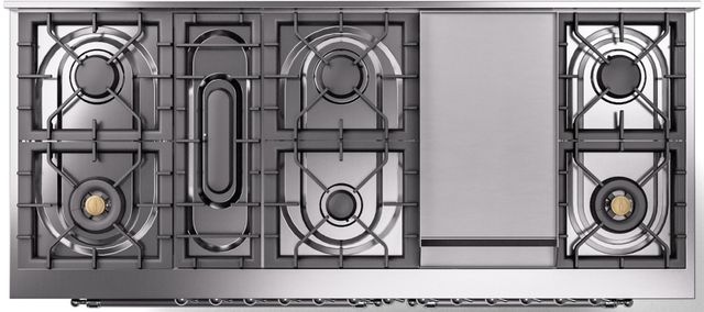Ilve® Nostalgie II Series 60" Glossy Black Pro Style Dual Fuel Range-2