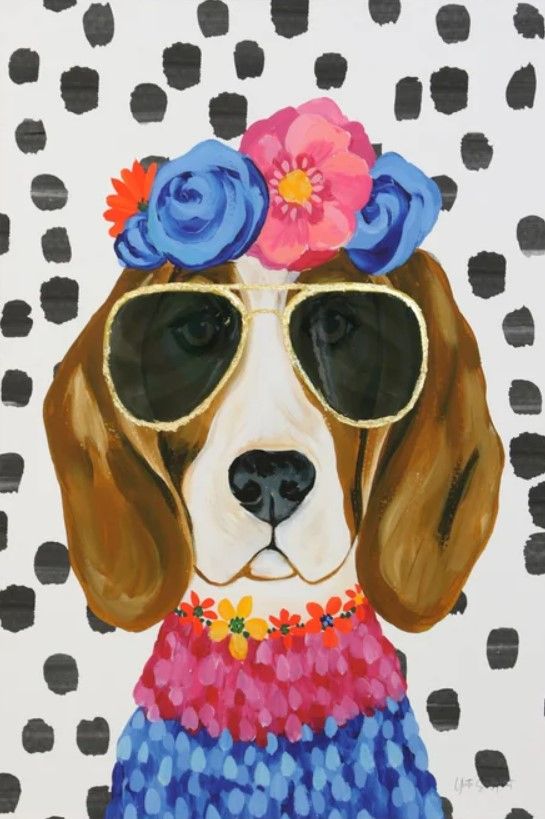 Stylecraft Reagle Beagle Polka Dot Wall Art-2