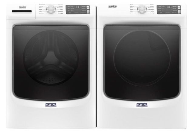 Maytag® White Front Load Washer & Gas Dryer Laundry Pair-0