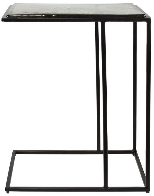 Uttermost® Mateo Black Glass Top Accent Table-3
