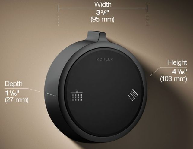 KOHLER® Anthem® Duo Matte Black 2-Outlet Shower Digital Control-2