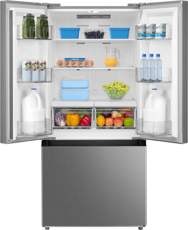 Midea® 30" 18.4 Cu. Ft. Fingerprint-Resistant Stainless Steel French Door Refrigerator-4
