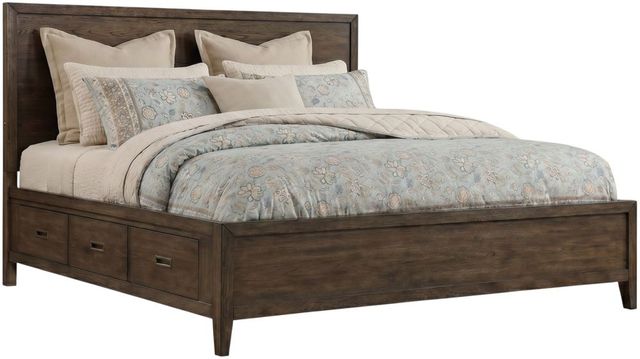 Intercon Norwich Dark Rustic Oak King Panel Storage Bed-0