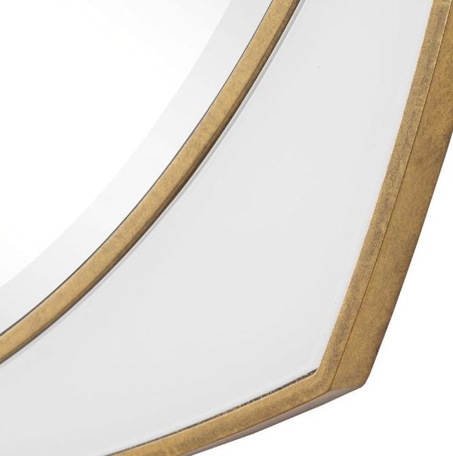 Uttermost® Estella Antique Gold/White Round Mirror-4