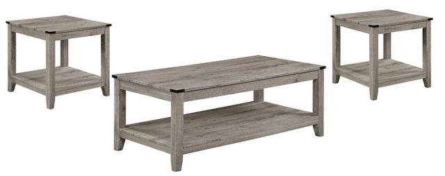 Crown Mark Milton 3-Piece Light Gray Occasional Table Set-0