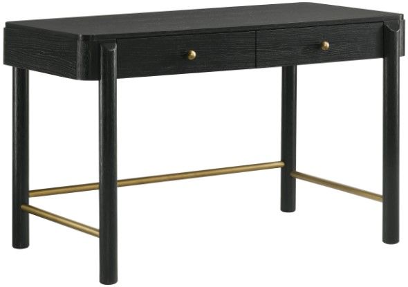 Coaster® Arini Black 2-Drawer Vanity Desk Makeup Table