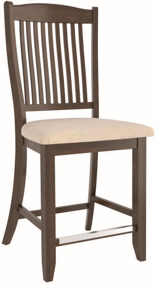 Canadel® Canadel Cognac Washed Upholstered Fixed Stool-0