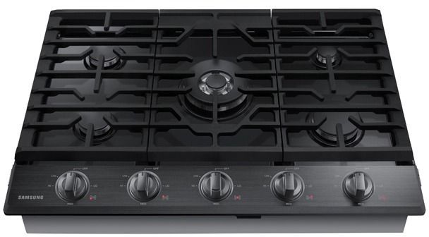 Samsung 30" Fingerprint Resistant Black Stainless Steel Gas Cooktop with Griddle-3