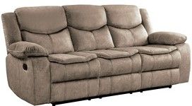 Mazin Furniture Bastrop 2 Piece Light Brown Reclining Sofa & Loveseat Set-2