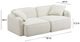 TOV Furniture Travie 2-Piece Sand Modular Loveseat-2