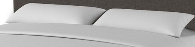 Parker House® Heavenly Flax Charcoal King Panel Bed with Comfort Pillows-2