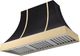 AGA Cascade 48" Matte Black Wall Mounted Range Hood with Polished Brass Trim-0