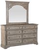 Steve Silver Co. Highland Park 4-Piece Waxed Driftwood/White King Panel Bedroom Set-2