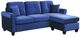 Homelegance® Monty 2-Piece Navy L-Shape Reversible Sectional Sofa Chaise-1