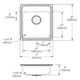 Elkay Lustertone® Lustrous Satin 17'' 2-Hole Single Bowl Drop-in ADA Sink-2