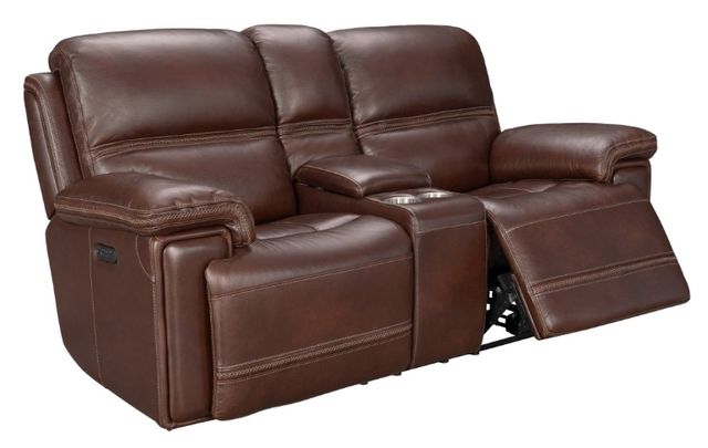 BarcaLounger® Sedrick El-Paso Walnut Leather Power Reclining Loveseat-1