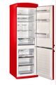 Unique® Appliances Classic Retro 24" 11.7 Cu. Ft. Candy Apple Red Counter Depth Bottom Freezer Refrigerator-3
