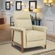 BarcaLounger® Lewiston Cashmere Stone Leather Manual Recliner-2
