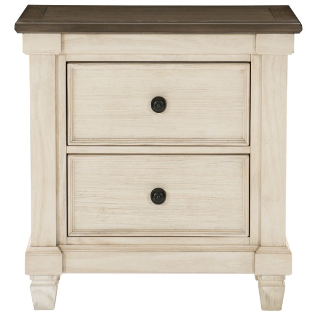Homelegance® Weaver Antique White/Rosy Brown Nightstand-2