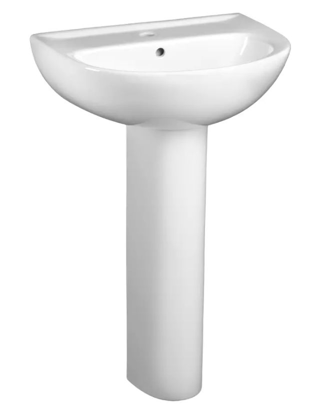 American Standard Evolution White 24" Pedestal Sink Top and Leg Combination Center Hole Only-0