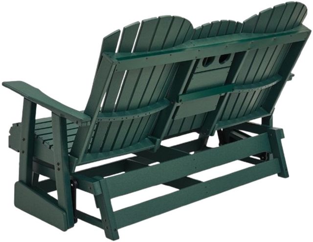 Signature Design by Ashley® Shell Beach Green Wooden Outdoor Glider Loveseat-3