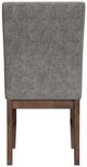 Elements International Santa Barbara Dark Gray/Walnut Dining Chair-5