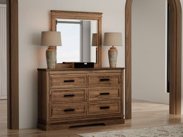 brown dresser mirror Aspen Home Modern Loft Brown Storage Bed Bedroom Set– City Mattress main image 1