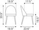 Zuo® Modern Silloth Gray/Black Dining Side Chair-2