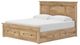 Signature Design by Ashley® Makidern Tan King Panel Bed with 6-Drawer Storage-3