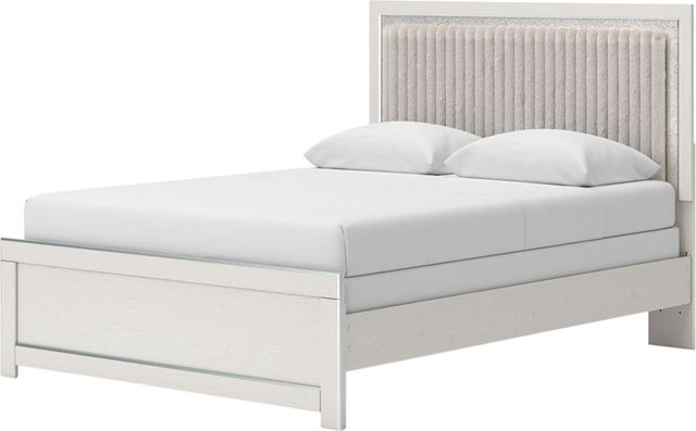 Signature Design by Ashley® Zuraleus White Queen Upholstered Panel Bed-3