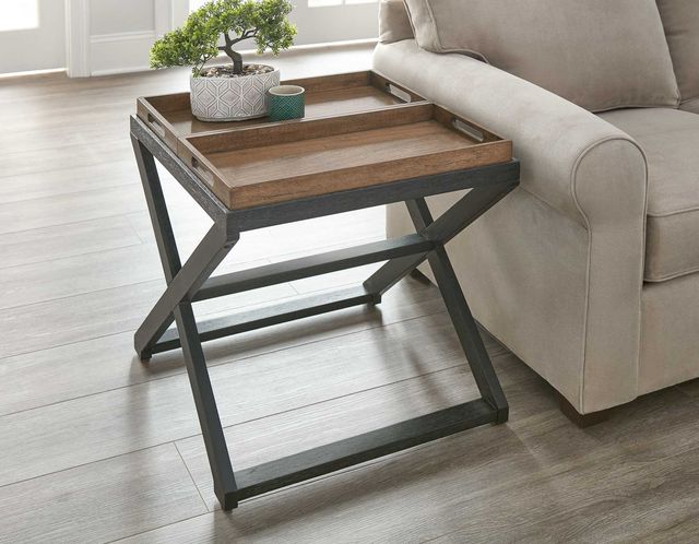 Steve Silver Co. Topeka Brown Walnut/Ebony End Table-0