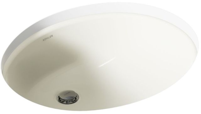 Kohler Caxton® Biscuit 19.25" Oval Undermount Bathroom Sink-0