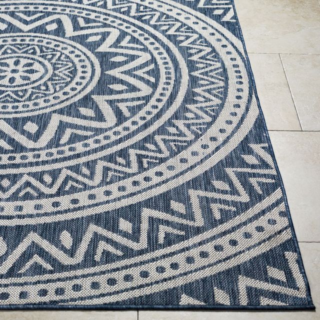 Surya Long Beach Ivory/Navy 5'x7' Area Rug-4