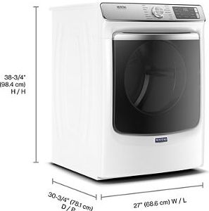 Maytag® 7.3 Cu. Ft. White Front Load Gas Dryer-2