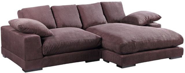 Moe's Home Collection Plunge 2-Piece Dark Brown L-Shaped Sectional and Reversible Chaise-0